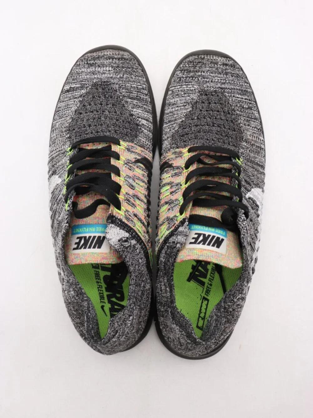 Nike Free RN Flyknit Men's Size 11 Gray Black Sneaker Running Shoes 831069-004